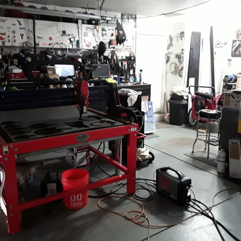 Organized garage with CNC plasma table and tools - Peace_Keeper from St George, UT