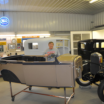 Classic Car Restoration Garage with Ford Neon Sign - Ken from Woodstock, IL