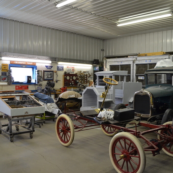 Vintage Ford Restoration Garage With Signs and Parts - Ken from Woodstock, IL