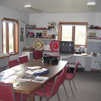 Garage office with vintage decor and auto memorabilia - Ken from Woodstock, IL