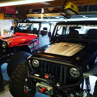 Off-Road Jeep Garage With Winch and Accessories - Retro Rocker from Simi Valley, CA