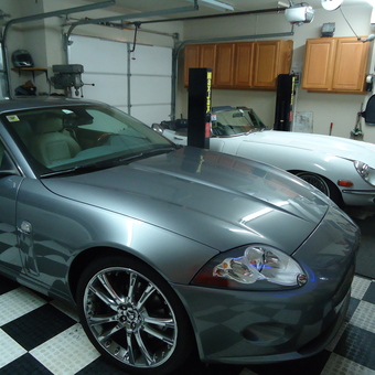 Garage With Two Classic Cars, Lift, and Cabinets - Richard from Oklahoma City, OK