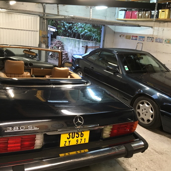 Classic Mercedes Convertibles and License Plate Decor - Philippe from Toulouse, France