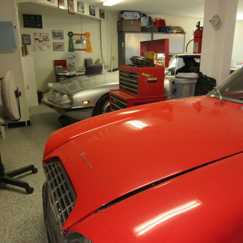 Classic Cars, Red Tool Chest, and Garage Decor - Joe from Placitas, NM