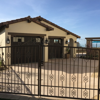 Elegant double garage with decorative iron gate - Brad from San Clemente, CA