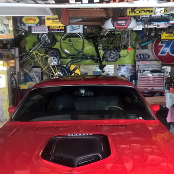 Classic Car Garage With Vintage Decor and Tools - Tony from Westminster, Ca
