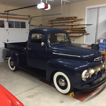 Classic Blue Ford Truck in Organized Garage - Dean from Alexandria, KY