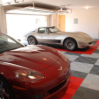 Corvette Garage with Modular Tile Flooring - Mike from Albuquerque, NM