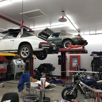 Classic Cars on Rotary Lifts in Organized Garage - Todd from Dickinson, ND