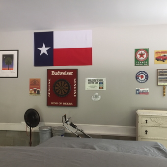 Garage Wall With Vintage Signs and Texas Flag - Jimmy Don from Columbia, SC