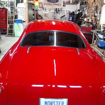Classic Red Car, Tools, and Ford Racing Banner - Ray Barnes from Garner, North Carolina