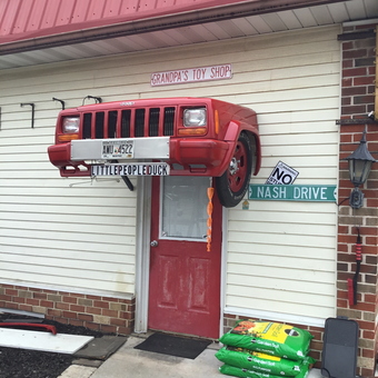 Jeep Front End Wall Decor Above Red Door - Bill Huff from Hanpver, Penna.