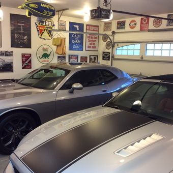 Classic Car Garage with Vintage Signs and Muscle Cars - Dave H from DeMotte, Indiana