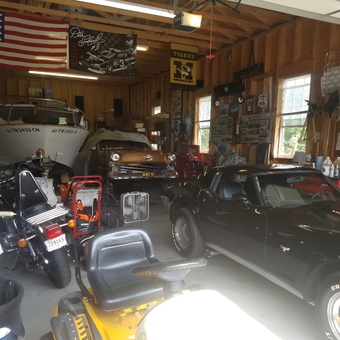 Classic Cars, Motorcycle, and Boat in Organized Garage - Rob from Clarksville, TN
