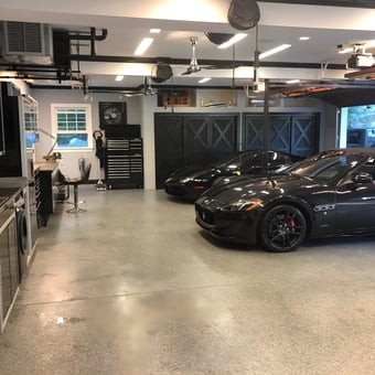 Luxury Garage With Tool Cabinets and Sports Cars - Tony from Fairfield, CT