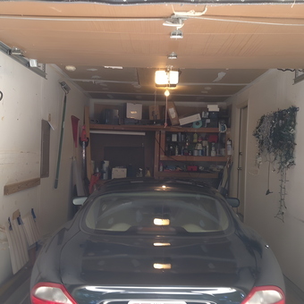 Single Car Garage With Wall Shelves and Tools - Michael Elliott from Cincinnati, Ohio