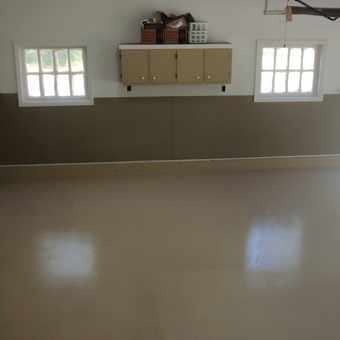 Clean garage with storage cabinets and epoxy floor - RAT RODS BY WAYNE from SACO, MAINE