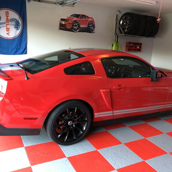 Shelby GT500 Garage With Wall Art and Tile Floor - My Baby's house from Miramar Beach, Florida