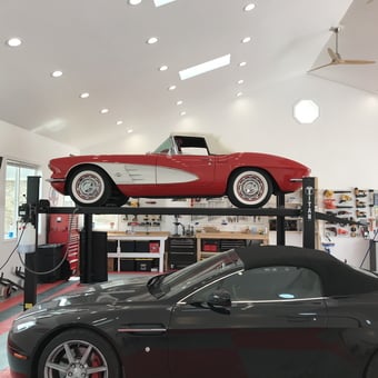 Classic Car Lift, Tool Storage, and Workbench Garage Setup - Alan from Rutledge, Tn
