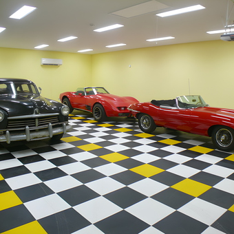 Classic Cars on Checkered Garage Flooring - Wyn from Mishawaka, IN