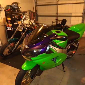 Motorcycles and Tool Chest in Organized Garage - DaNewt from Tampa, FL