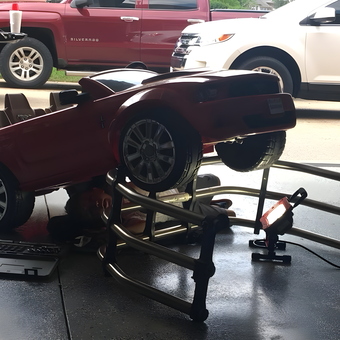Garage with Toy Car on Lift and Tools - Garage Squad from Louisville, Kentucky
