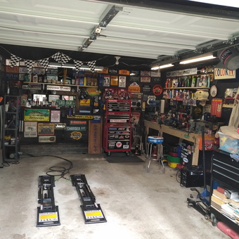 Well-Equipped Garage with Tools, Signs, and Car Lift - Dan from Oneonta, NY