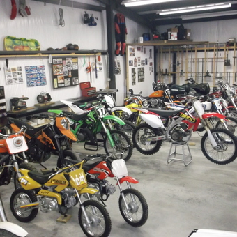 Motorcycle Collection and Organized Garage Workspace - Lyle from Summerfield, NC