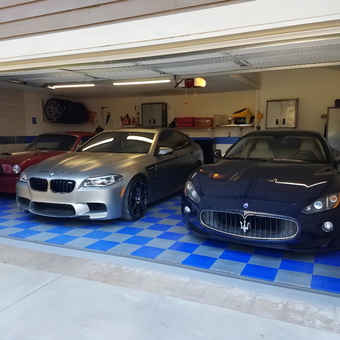 Luxury Garage with Sports Cars and Modular Flooring - Jacob Seattle from Edmonds, WA