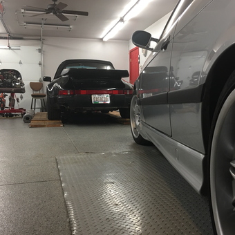 Organized garage with sports cars and tools - SuperOldSchool from Palatine, Il