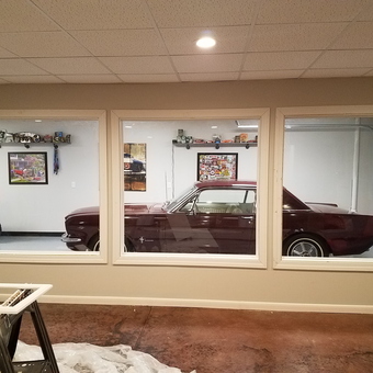 Classic Car Display Garage with Wall Shelves and Decor - Jeff from Burns, Tn