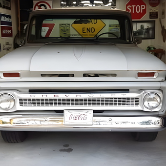 Classic Chevy Truck and Vintage Signs in Garage - Michael from Swainsboro, Ga