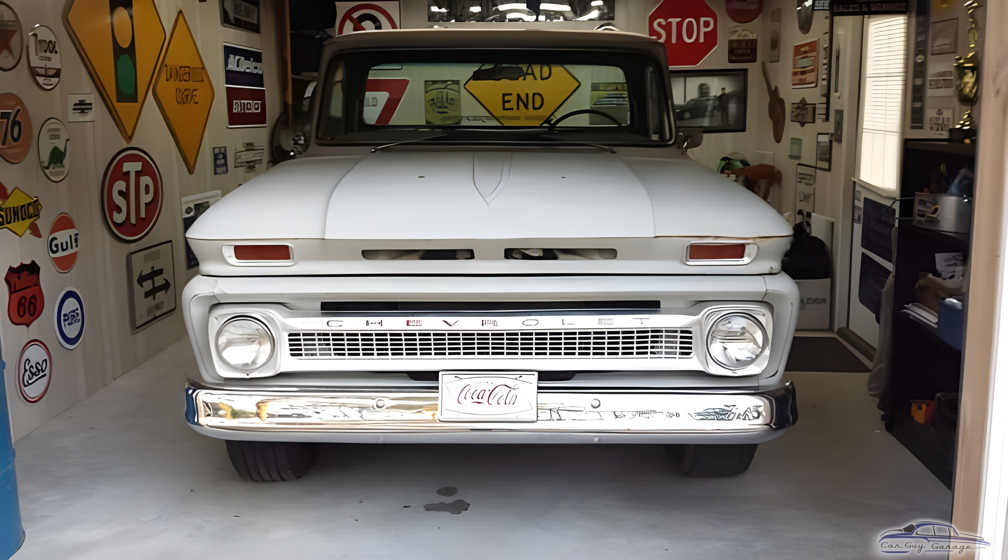 Classic Chevy Truck and Vintage Signs in Garage - Michael from Swainsboro, Ga