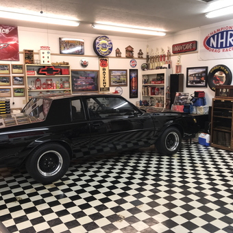 Classic Car Garage with Racing Decor and Checkered Floor - Bad Boy from Pontotoc, Ms.