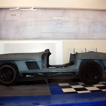 Classic Car Restoration Project on Checkered Floor - SLgurl from Phoenix, Arizona