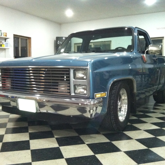 Classic Truck in Clean Garage with Checkered Floor - Brent from Webster, Minnesota