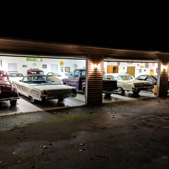 Classic Car Garage with Retro Signs and Lighting - Xlr8 from Sellersville, Pa