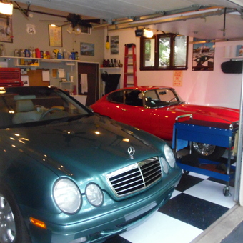 Organized Garage with Classic Cars and Tool Storage - Crow from Russellville, AR