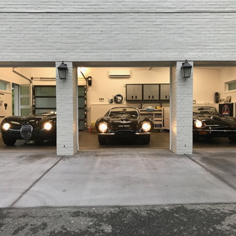Classic Jaguar Cars in Organized Three-Car Garage - Law from Durham, NC