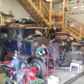 Classic Car Restoration Garage with Tools and Decor - George from Henryville, Pa