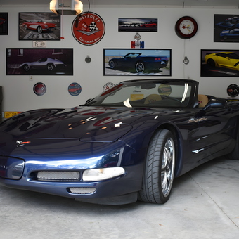 Corvette Garage with Wall Art and Memorabilia - Stroh from Port Huron, MI