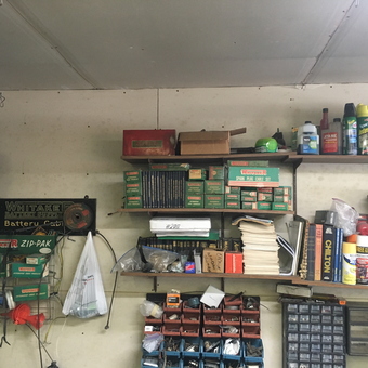Organized Garage Shelving with Auto Supplies and Manuals - Jackofalltrades70 from Clarks Summit, Pa