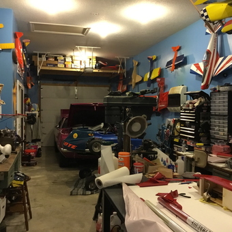 Organized Garage With Model Airplanes and Tools - Joel from Fort Wayne, IN