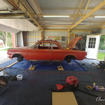 Classic Car Restoration Project in Organized Garage - Chad Waters from Huntington, Indiana