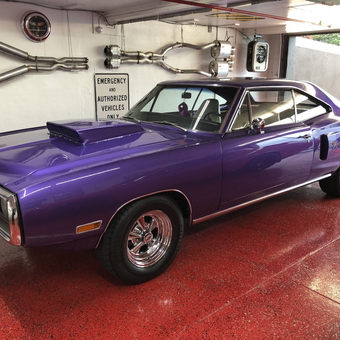Classic Purple Muscle Car in Custom Garage - Larry from Wilkes Barre, Pa