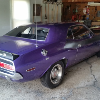 Classic Purple Dodge Challenger and Organized Garage Tools - Mike from Mansfield, OH