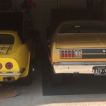 Classic Corvette and Demon 340 in Organized Garage - Jon from Aldie, Va