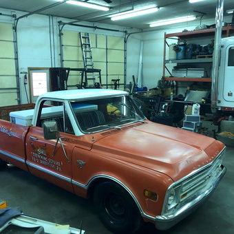 Classic Chevy Pickup and Semi Truck in Organized Garage - Brent from Saxonburg, PA
