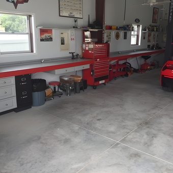 Organized Garage with Workbenches and Tool Storage - Dave's Garage from Port Charlotte, FL
