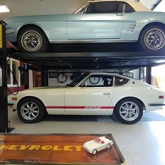 Classic Car Garage With Car Lift and Decor - Greg from BOISE, Idaho